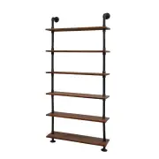 Kings Wall Shelves Display Bookshelf Rustic Vintage DIY Pipe Shelf Brackets