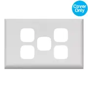 HPM Excel 5 Gang Light Switch White Cover | XL770/5PLWE