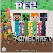Minecraft PEZ Gift Set (Four Minecraft PEZ Dispensers + 6 Rolls of Candy)