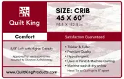 Quilt King Comfort Quilt Batting - 45x60 Crib - 5/8 inch loft, Soft Feel