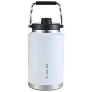 BAUMR-AG 3.8L Double Wall Insulated Stainless Steel Water Bottle, Drink Jug with Handle, White