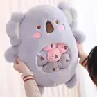 6Pcs Small Toys Inside Cute Koala Cartoon Animals Plush Pillow Soft Stuffed Sofa