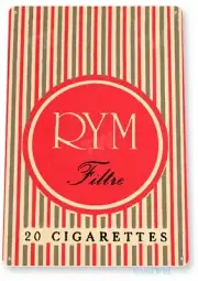 RYM FILTER 11X8 TIN SIGN TOBACCO SNUFF CIGARETTE PIPE TOBACCIANA PACK BOX