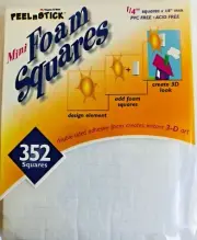 Therm-O-Web 3775 Double-Sided Peel n Stick 1/4” Foam Squares 1/8” Thick-352 Sqs.