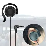 3.5mm Wired Ear Hook Single Earpiece Headset Earphone Headphones Listen Only