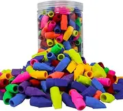 Pencil top Erasers,200 Pack,Pencil erasers Toppers,Cap erasers,Pencil Eraser caps,Eraser Tops,Pencil top erasers for Kids,Cap erasers for Pencils Bulk,9 Colors