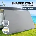 Caravan Privacy Screens 4Mx1.95M Roll Out Awning End Wall Side Sun Shade Screen