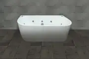 Best BM Atlanta Spa Bath Back to Wall Acrylic Bathroom Bathtub 1500mm BTA1500