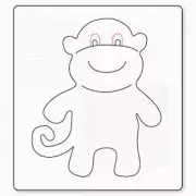 Large Monkey Sizzix Bigz Die 655438 from Animal Dress Ups line NEW!