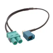 Y-Antenna Radio Adapter 2 FAKRA Male to 1 FAKRA Female Radio Antenna Adapter Connector for / As Shown