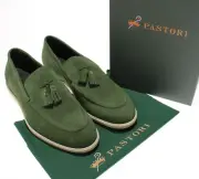Pastori NWB Quintillius Suede Loafers / Drivers Size 43 US 10 in Agave Green