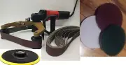 Tools Pipe & Tube Rail Polisher Belt Sander 110 Belt 20 Burnishing Pad Disc