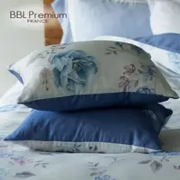 在飛比找momo購物網優惠-【BBL Premium】100%天絲印花午安枕(心動藍玫瑰