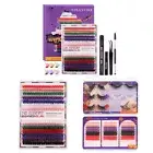 Colorful Eyelash Extension Kit 8-16mm Fluffy Cluster Lashes Kit for Party Makeup