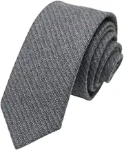 [MVUYO] FMURY Tie Men's Business Casual Narrow Striped Hand Tie Fashion Korean Yarn-Dyed Dark Wool