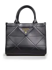 Black Small Soft Calf Symbole Tote