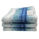 Common Thread Bath Collection Zero Twist Cotton Bath Towel Set of 3 Tonal Blue