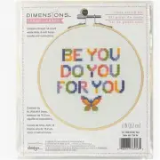 Stitch & Shine: Beginner's Delight Cross Stitch Kit - 6" D, 14 Cnt. White Aida,