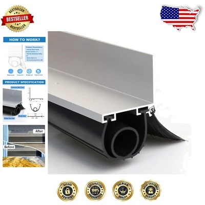 20FT Heavy Duty Garage Door Seal Kit with Aluminum Track & Weatherproof Brush