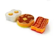 Genuine Fred "The Breakfast Scrub" Kitchen Sponge Set - Eggs, Pancakes & Bacon