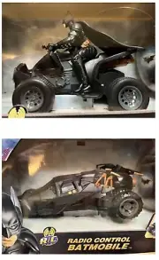 2X Tyco RC Batman Radio Control Batmobile Tumbler & Quad Striker ATV Mattel HTF