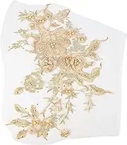 Framendino, Flower Beaded Lace Appliques 3D Embroidered Flowers Forest Fabric Patches for Wedding DIY Cloth Costume Crafts