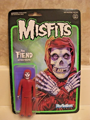 Misfits The Fiend Crimson Red 3.75 ReAction Figure Super7 Ghost Skeleton 2017