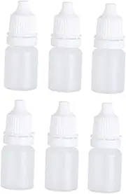 iplusmile 6pcs 5ml Plastic Eye Liquid Dropper Bottle Squeezable Dropper for Fine Eye Drops Storage