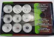 Set of 9 Bright Multi-Color Strobe Flashing String Lights Battery Operated NIP