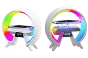 Portable Atmosphere Table Lamp with Wireless Charger Bluetooth Speaker
