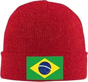 [Generic] Brazil Flag Knitted Hat Brazil Knit Caps Beanie Brazilians Skull Hat for Men Women