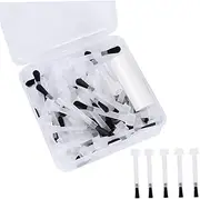 EXQUIMEUBLE 50Pcs Nail Polish Brushes with Handle Flat Head Applicators for Manicure Mess Nail Art Tools for DIY Enthusiasts and Professional Nail Technicians