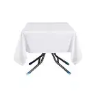 6 pcs 90x90-Inch White Square Polyester Tablecloths Table Cover Linens for We...