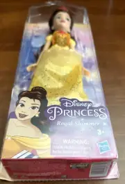 Disney Princess Royal Shimmer Belle Doll, Fashion Doll with Skirt and Yellow