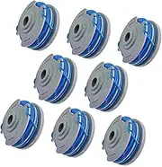 HUVNEXA String Trimmer Spool Line, for Flymo FL289, 1.65mm 10m Autofeed Spool Line, for Flymo FL289 RLT5030S, Double Line String Trimmer Weed Eater Spools Line (6) Lawn Mower Spool(Black 8)