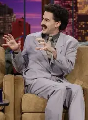 Actor Sacha Baron Cohen as Borat during an interview on October 9 - Old Photo 12