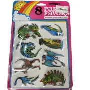 VTG Unique Party Favors Dinosaur Stick Ons 8856 Stickers 1985 NEW RARE