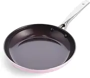 Blue Diamond Cookware Diamond Infused Ceramic Nonstick 10" Frying Pan Skillet, PFAS-Free, Dishwasher Safe, Oven Safe, Pink
