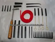 Professional Piano Tuning Kit - Tuning Hammer + 19 Mutes + Temperament Strip USA