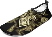[BTCOWZRV] Water Shoes for Women Men Dollar Sign Money Water Sports Shoes Slip-on Breathable Lightweight Athletic Aqua Sock