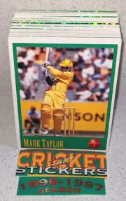 Mint 1996/97 Select Cricket sticker card set x156 Aust Pakistan West Indies ACB
