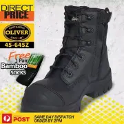 Oliver Work Boots 45645z Zip Sided Lace Up Composite Toe Airport Friendly Boots