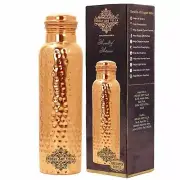 Hammered Pure Copper Bottle, Travel Essential (1 LTR)