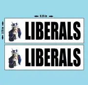 VINYL STICKER 2 PACK - Uncle Sam Middle Finger To Liberals Left Democrats Woke