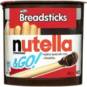 Nutella Hazelnut Chocolate Spread With Breadsticks 48g X3