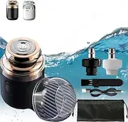 Capsule Razor Mini Portable Electric Shaver With Rotary Nose Hair Trimmer - IPX7 Waterproof, Washable Rotary Razor (Black)