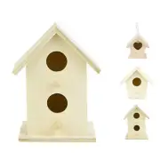 Birds House Nest Box Wooden Nest House Bird Box Wood Birdhouse Garden Decor Home