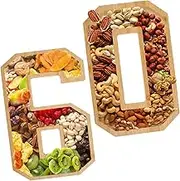 Charcuterie Number Board Wood Cardboard Number Tray Fillable Number Charcuterie Boxes Reusable Number Serving Tray Decorative Number Platter for Snack Food Cake Cookies Claumeng(Style 3)