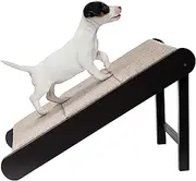 Pet Ramp - Foldable Wooden Dog Ramp for Getting onto Beds, Couches, or Into Vehicles - Dog Accessories for Small Dogs by PETMAKER (Gray/Cream)