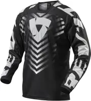 Revit Rough Motocross Jersey, black-white, Size M for Men Black White